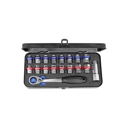 Holex Push-Through Insert Set, 18 Pieces, Metric / Imperial 619500